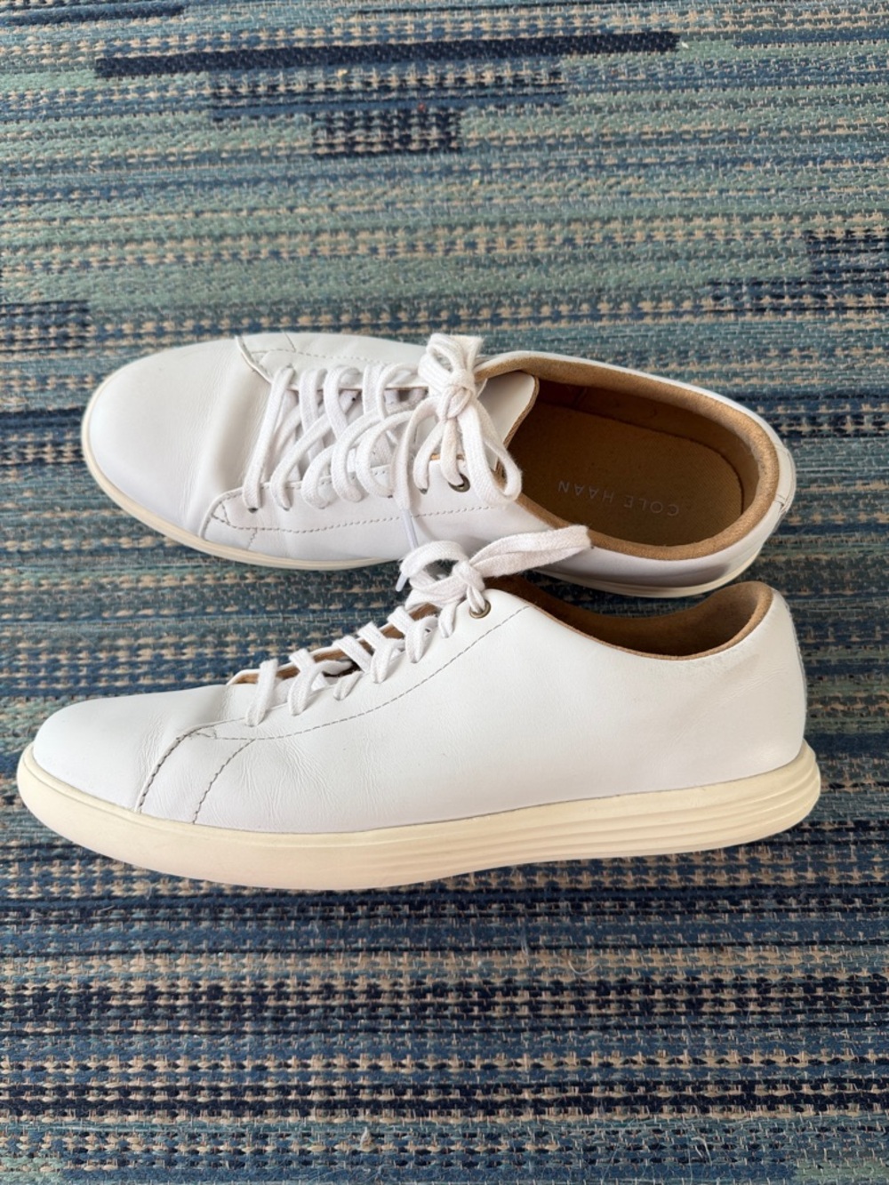 Cole Haan White Low-Top Leather Sneakers